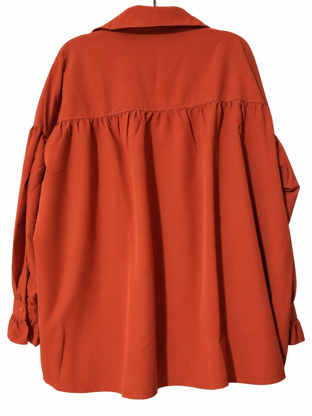 Women's Rust Button-Front Blouse - Picture 3 of 5